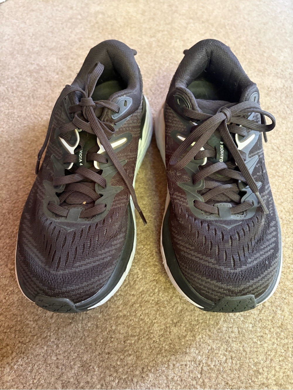 Hoka Black Mesh Running Shoes - Subtle Gray Accents